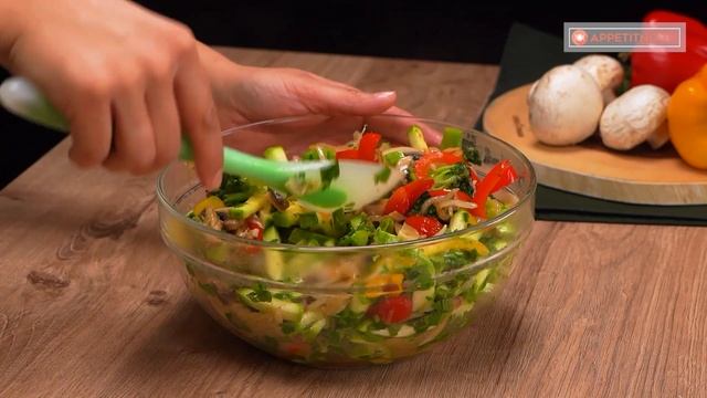 Маринованный кабачок для теплого салата мечты! Вся семья его обожает!