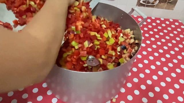Лечо с баклажаном. Казакша рецепт. Лечо на зиму.
