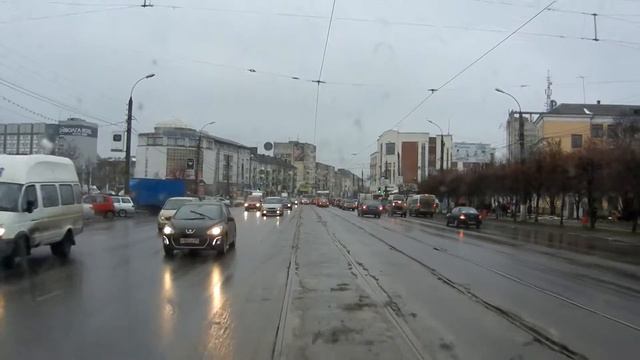 Трамвай Тверь Маршрут №5 от Речного до Ж/Д вокзала смотреть онлайн