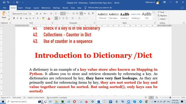 Day 13- Batch 3 - Dictionary - Python Collection Data Type - Part 1