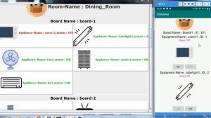 SmartHome Simulation Using Java Swing and Web Sockets controlled by an android apk.