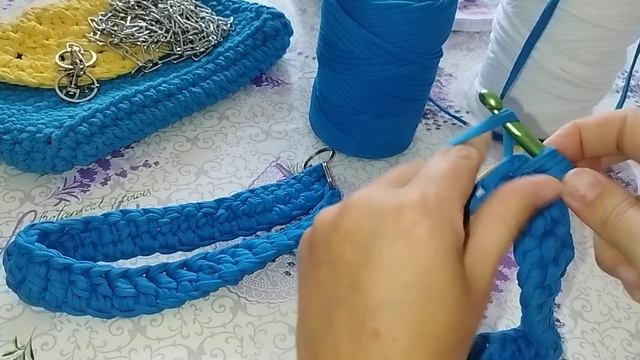 вяжем ручку для сумки крючком , лайфхак?