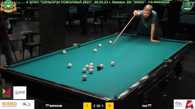 БОРИСОВ А. (Саратов) - ПАК В. (Пермь). 4 ЭТАП "Сеньоры Поволжья 2023" смотреть онлайн