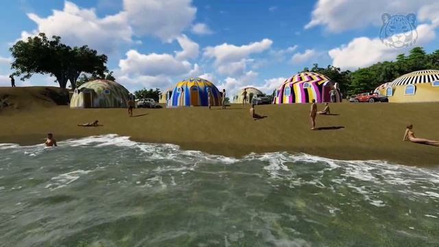 Купольные дома на водной зоне отдыха. смотреть онлайн