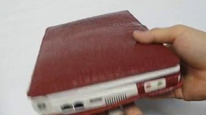 PDair Leather case for Asus Eee PC 700 - Book Red/Crocodile