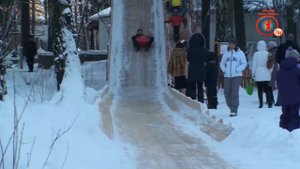 Горка в старом городе Обнинск