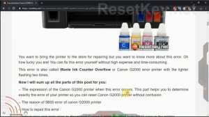 Fix Canon G1400 Error 5B00 - Leds light Flashing 7 Times