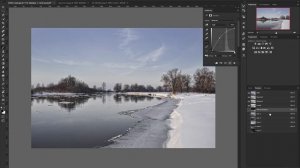Быстрая обработка зимнего пейзажа в фотошоп