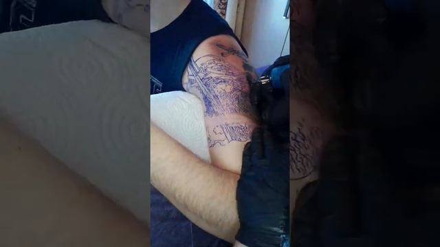 Процесс создания рукава на славяно-скандинавскую тематику(часть 1) смотреть онлайн