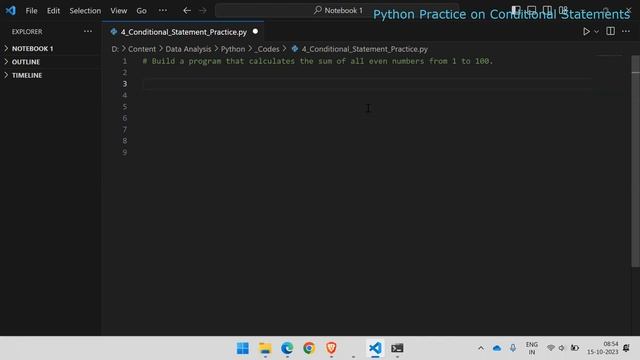 Python 7: Practice Questions on IF ELIF ELSE and For Loops in Python || Logic Building in Python