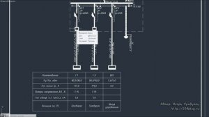 Пример расчета и оформления схемы электроснабжения