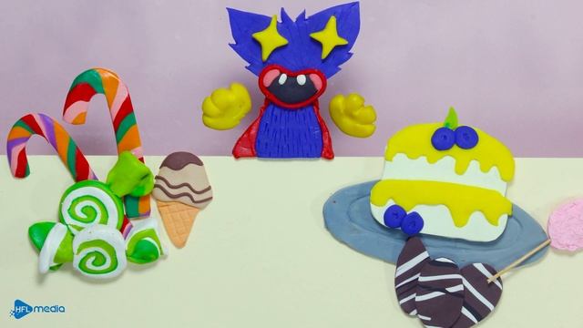 Huggy Wuggy Mukbang ASMR Animation Food - Eating Candy and Cake Party Challenge | StopMotion Cookin смотреть онлайн