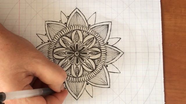 617. Рисунок мандала от А до Я... Очень просто. смотреть онлайн