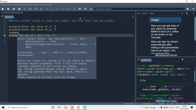 Write a python program to input two numbers and find their sum and product | Python Programming