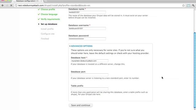 How do I configure and launch my new Drupal installation?