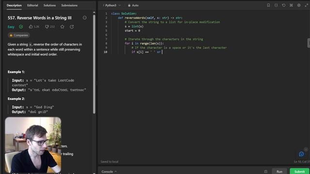 Mastering 'Reverse Words in a String III' | Python & Beyond! | vanAmsen's Live LeetCode 557. смотреть онлайн