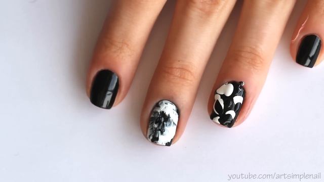 Как легко сделать мраморный маникюр в домашних условиях | Stone Marble Nail Art. Smoke Nails