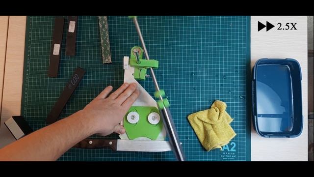 Пример заточки ножа на станке MJ-1 смотреть онлайн