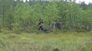 Мотобуксировщик. Движение по болоту летом - 2