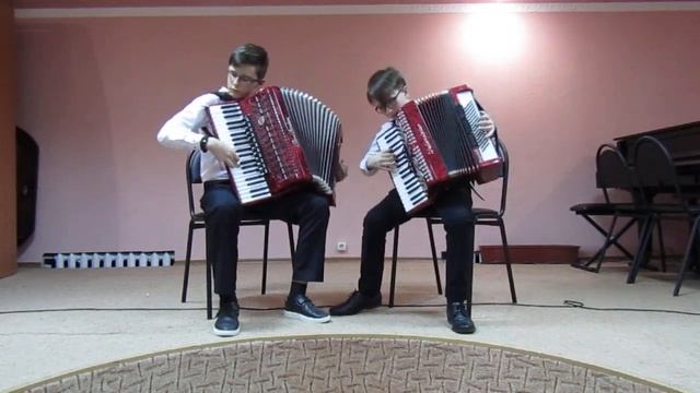 Дуэт аккордеонистов Валеев Данияр и Юнин Кирилл - Р. Гальяно" Танго для Клода" смотреть онлайн