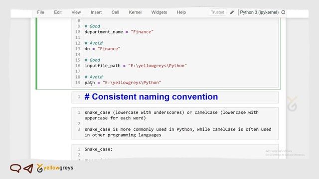 Python | Variable Best Practices | Enhance Code Clarity and Performance | Tamil | Yellowgreys