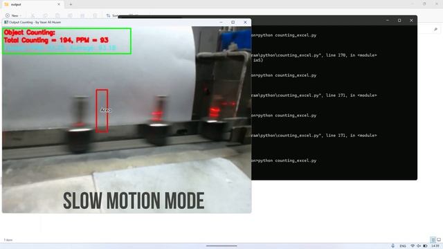 Object Counting in High Speed Conveyor using Python OpenCV