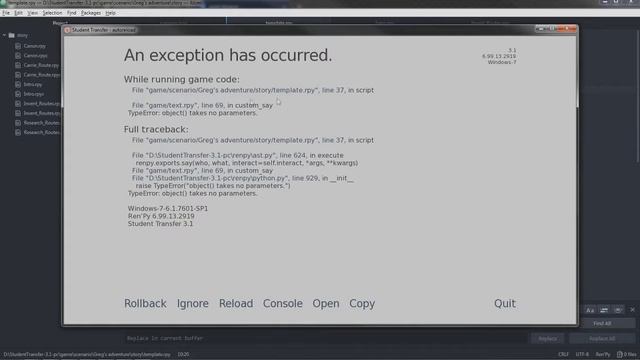 Student Transfer Basic Scenario guide 10 - Handling errors