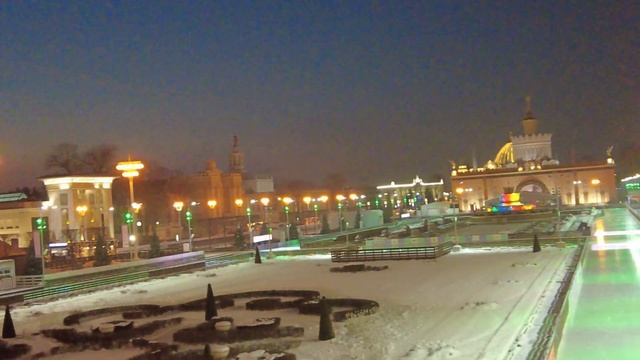 Skating rink at VDNH. Moscow