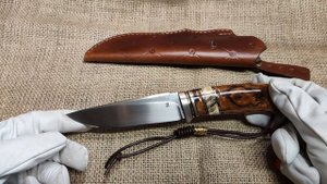 Обзор ножа ручной работы, Bohler M390, порошковая нержавеющая сталь.