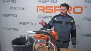 ASPRO 2300 доступный окрасочный аппарат, обзор, запуск, видеоинструкция