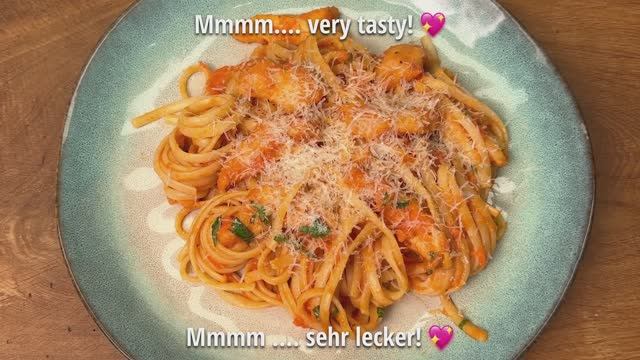 ? Американский рецепт .Паста с курицей, помидорами и сыром