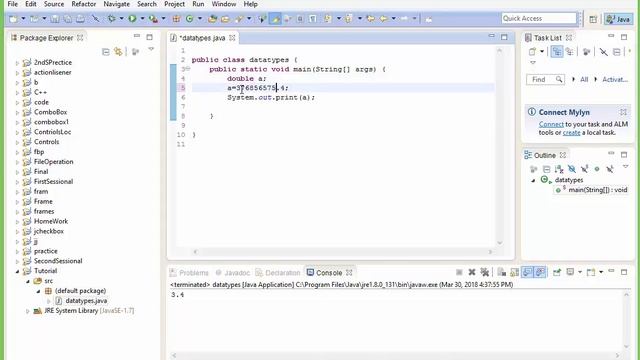 Programming in Java - 03 : Variables, Data Types смотреть онлайн