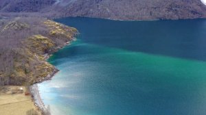 Lovatnet Lake in Early Spring, Norway - Cinematic Drone Video, 4k