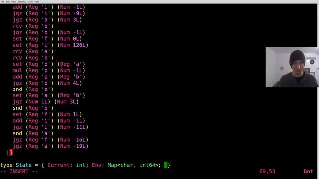 Advent of Code Day 18 Pt. 1 in F# (2017) смотреть онлайн