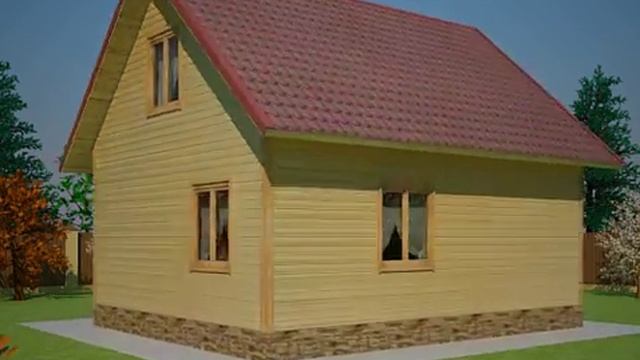 Проект дома из бруса № 6 смотреть онлайн