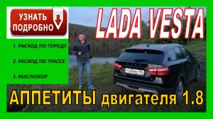 Лада ВЕСТА. Аппетиты двигателя 1.8. ПОДРОБНО: расход топлива и масложор!