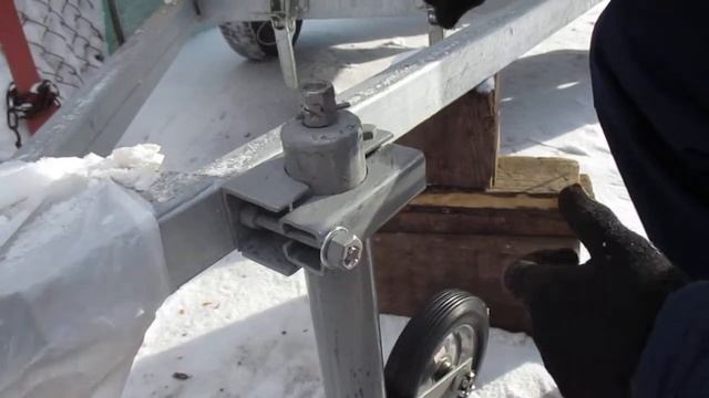 Подкатное колесо на легковой автоприцеп,своими руками. смотреть онлайн