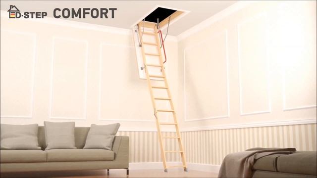 Чердачные лестницы Docke серии Comfort. Компактная лестница, встроенная в люк