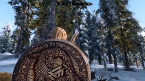 Raven Shield Mod Featuring Carved Raven design by MARYNA from Godsnorth