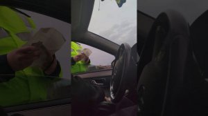 Штраф за тонировку,Румыния.Хотели хоть до чегото докопаться.