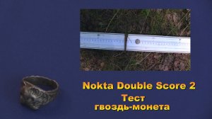 Металлоискатель Nokta-Score 2. Тест - гвоздь-монета.