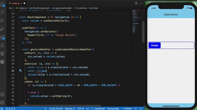 Swipe Button using React Native Reanimated. React Native Tamil PART 4