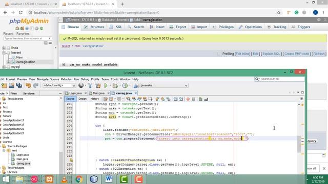 Car Rental System Project in Java Part 4
