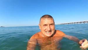 #Анапа. Сегодня 29.07.2022. Чёрное море. Пляж «ЭЛЛАДА». Утро 7.00. Вода 26. Воздух 24. Дельфины.