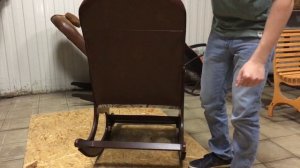 Купить недорого кресло-качалку "Люкс c подножкой", замша №8821-1 от производителя ВолгаСтиль