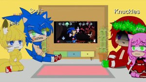 реакция Соника и его друзей на мод ФНФ