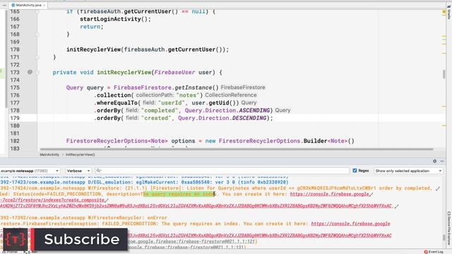 Firebase FirestoreUI | Indexing for Sorting and Ordering смотреть онлайн