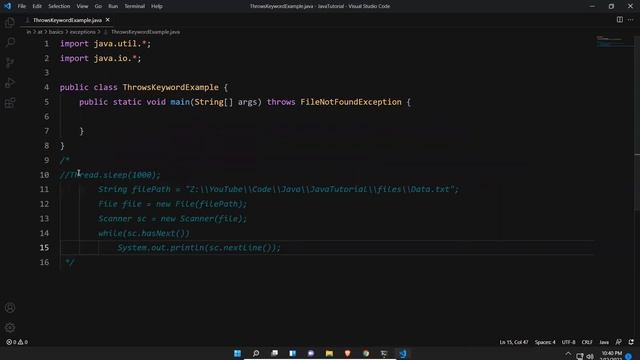 Throws Keyword in Java | throws Keyword in Java Exception Handling with Example | Exception Handlin смотреть онлайн