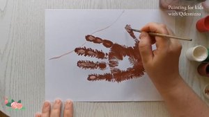 4 идеи. Рисование ладошками для детей. Рисование красками.