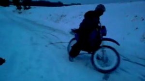 Suzuki ts 50 xk im Schnee die 2.